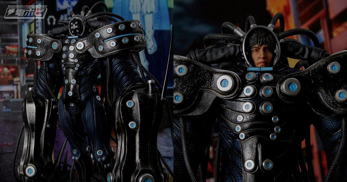 GANTZ:O』異形のスーツを身にまとった「岡八郎」がスタチューになって