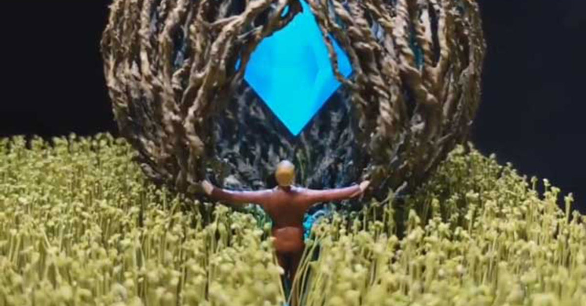 天空の城ラピュタ」巨大飛行石のジオラマに絶賛 1本ずつ手作りされた草