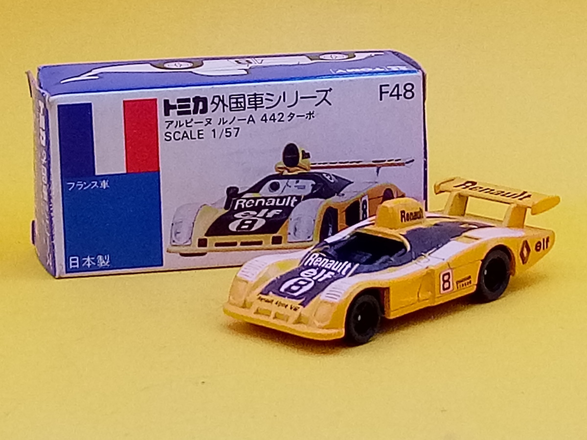トミカ 外国車シリーズ F48 アルピーヌ・ルノーA 442 ターボ 日本製/青
