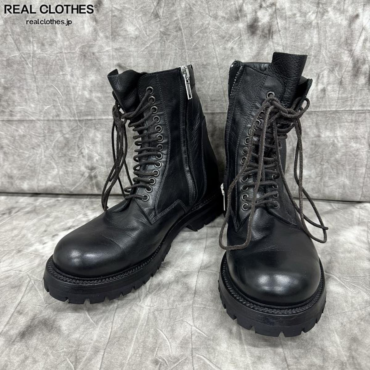 Rick Owens サイドジップ　コンバットブーツ アーミーブーツ Rick Owens - Rick Owens サイドジップ コンバットブーツの通販