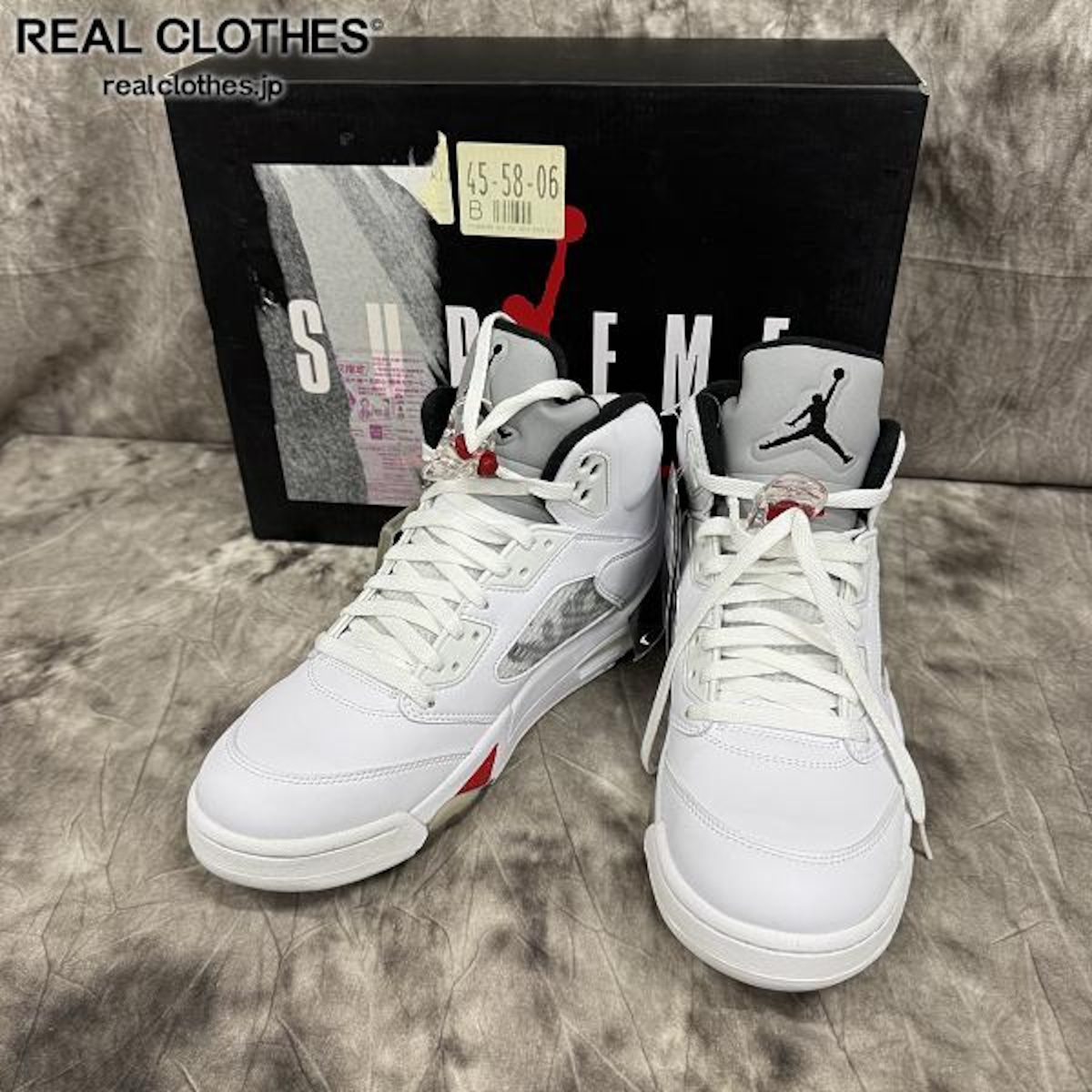 【未使用】Supreme×NIKE/シュプリーム×ナイキ AIR JORDAN 5 RETRO/エアージョーダン5 レトロ 824371 ...
