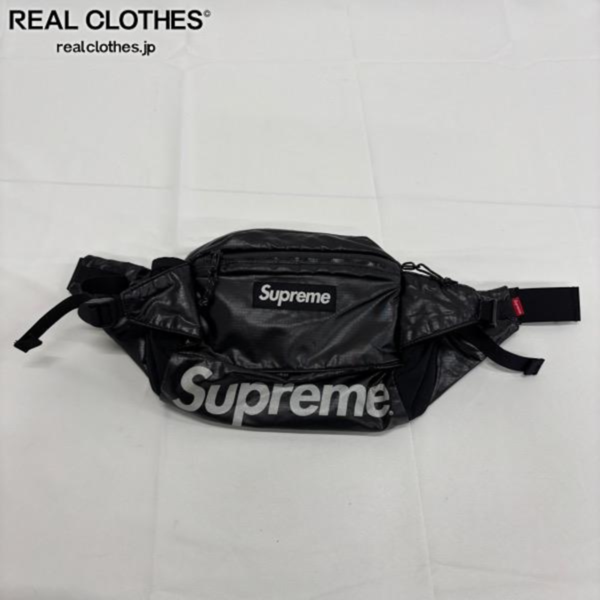 シュプリーム ボディバッグ　ウエストバッグ　ブラック　デザイン◎ Supreme/シュプリーム【17AW】Waist Bag/ウエストバッグ ロゴ デザイン