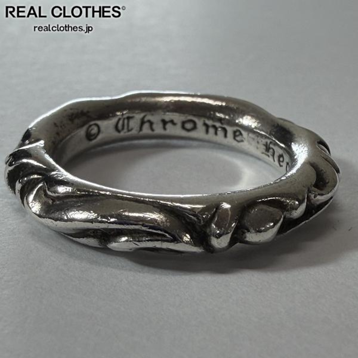 CHROME HEARTS/クロムハーツ SCRL BAND/スクロールバンド リング 15号 