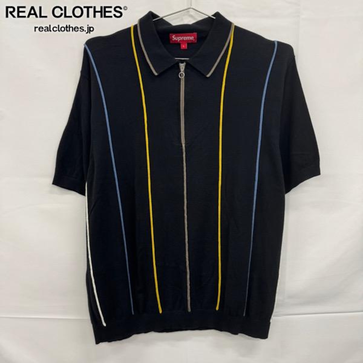 Supreme/シュプリーム【19SS】Pinstripe Half Zip Polo/ピンストライプ
